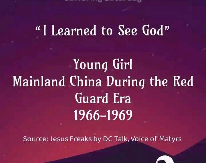 I LEARNED TO SEE GOD