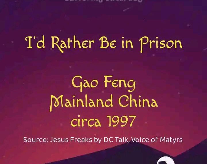 I’D RATHER BE IN PRISON